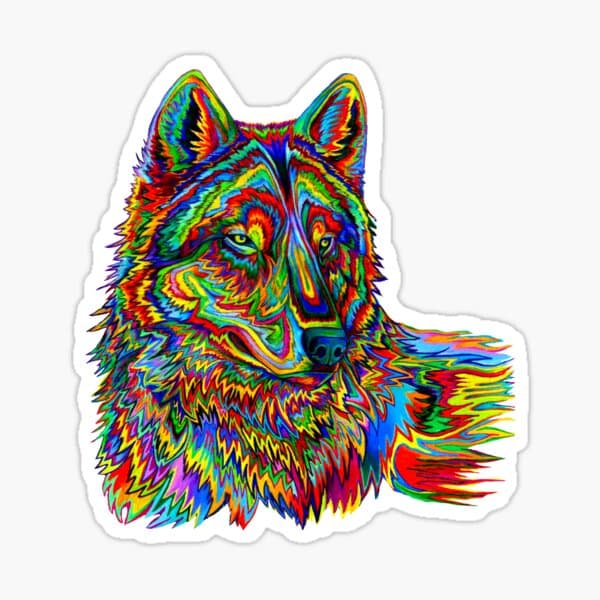 Psychedelic Wolf